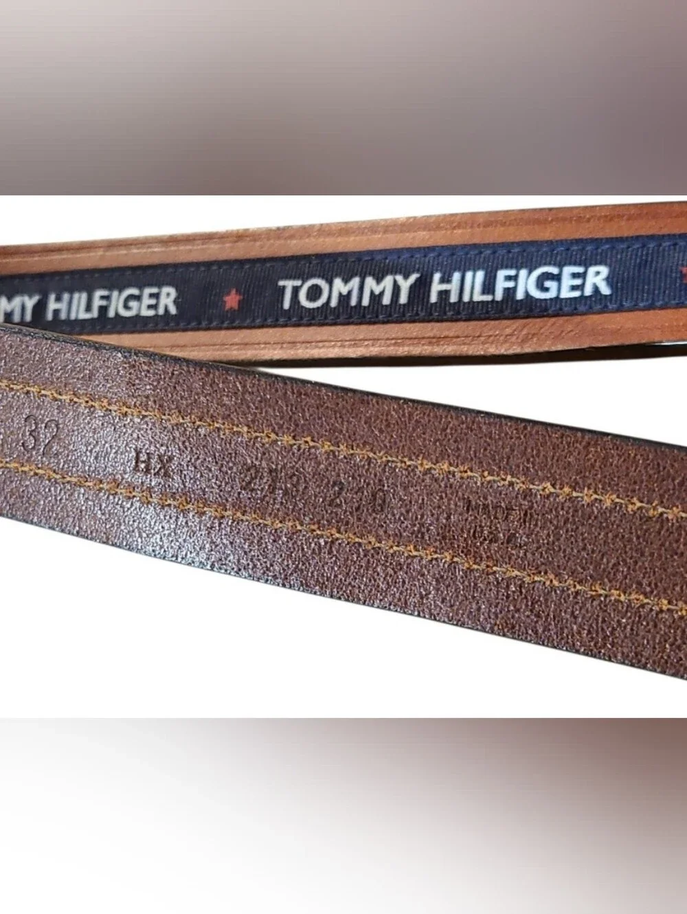 Tommy Hilfiger Leather Inlay Belt